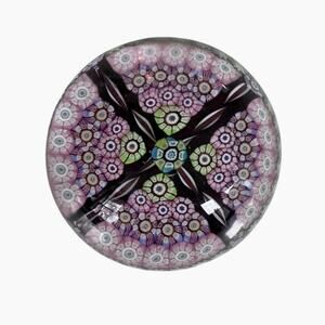 Perthshire glass paperweight 4 spoke twist and star cane 1983